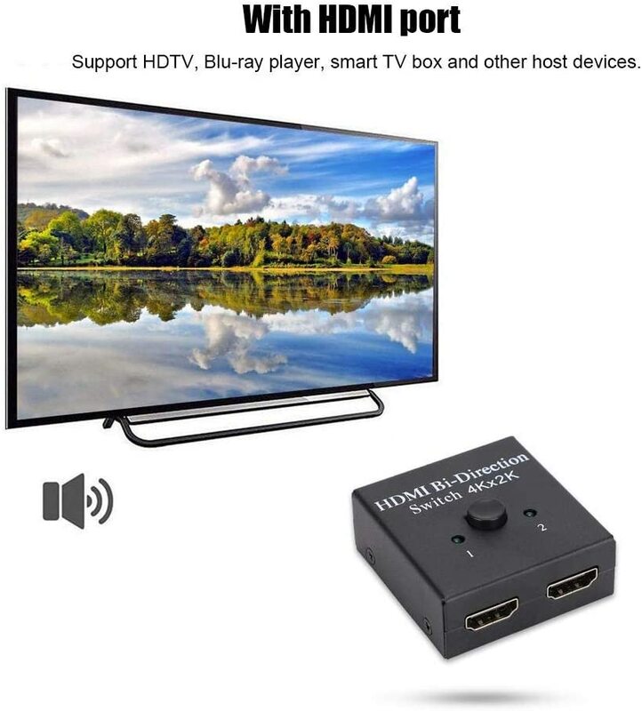 HDMI Switcher dengan HDMI Port Mendukung 3D Hingga 1080P dan 4K X 2K 5.1Gbps HDMI Selector Dua Arah Plug And Play