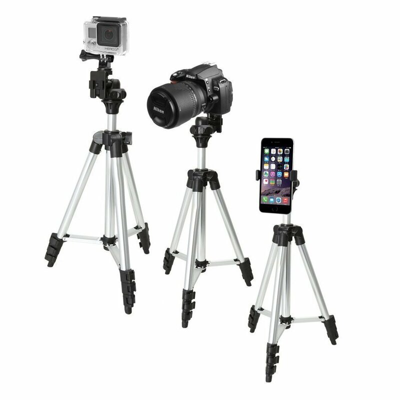 Выдвижная подставка для мобильного смартфона, штатива для цифровой камеры, держатель с зажимом для Nikon, для Canon, для iPhone 6, 6s, 7, 110 см/65 см