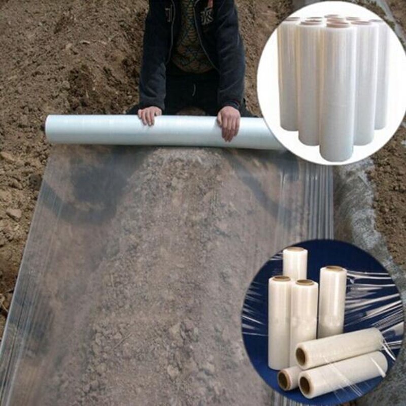 10m 0.006mm Mulch Film PE White Plastic Ground Cover Film Frost Protection Keep Warm Weed Control Garden Mulch Film