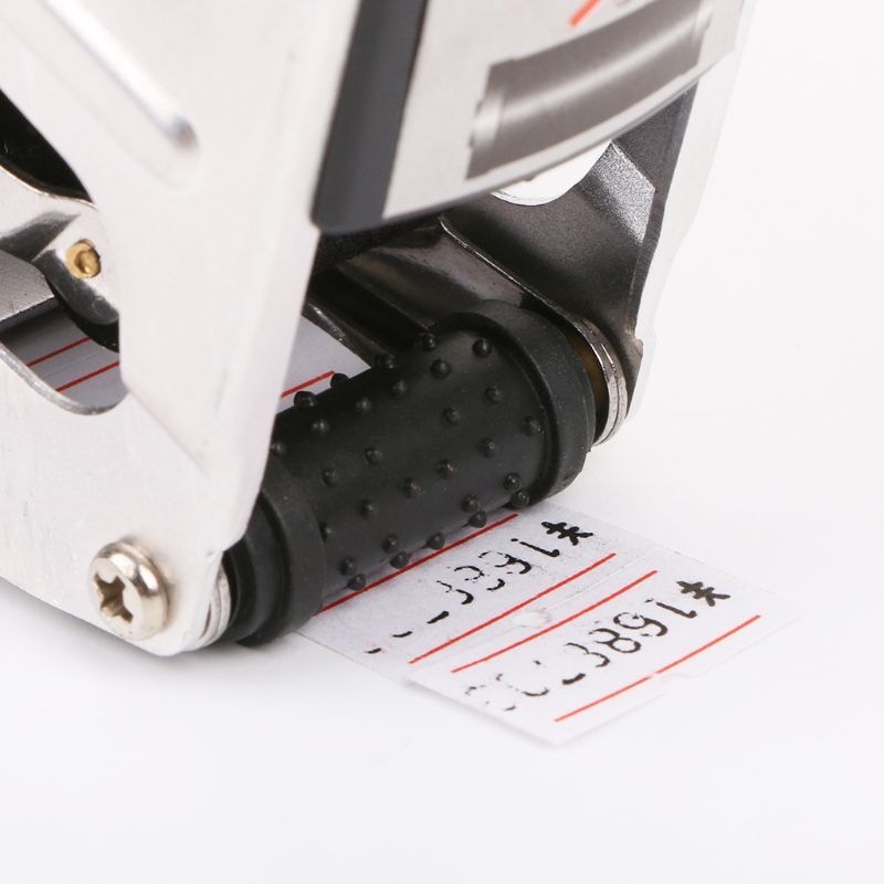 Pistola de etiqueta de precio de 8 dígitos, papel de etiqueta etiquetadora para tienda minorista, herramienta de visualización de precios + rodillo de tinta D5QC, línea A, MX-H813