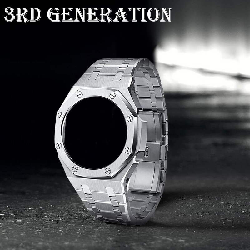 Wymiana zegarka trzeciej generacji dla Casio Mens g-shock GA-2100/GA-2110 metalowy pasek do zegarka pasek Bezel
