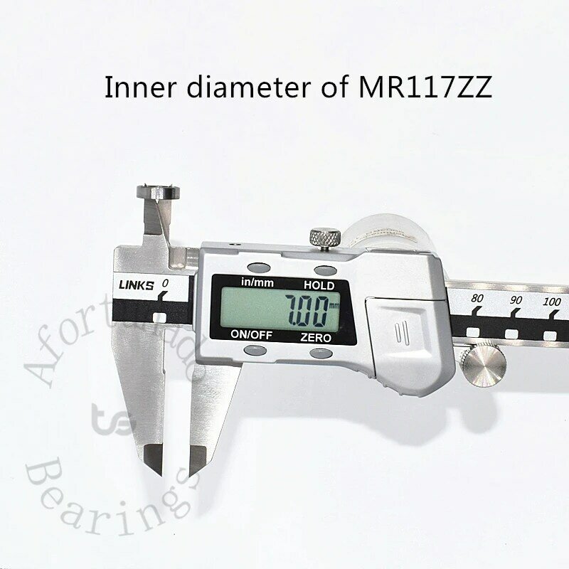 Rolamento em miniatura para equipamentos mecânicos de alta velocidade, aço cromado e metal selado, frete grátis, MR117ZZ, 10 peças, 7*11*3mm, MR117ZZ