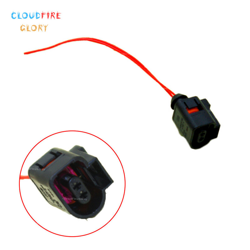 CloudFireGlory 1J0973702 1J0 973 702 Electrical Harness Plug Connector 2 Pin For VolksWagen Jetta 2013 For Audi A3 2011 2012 A4