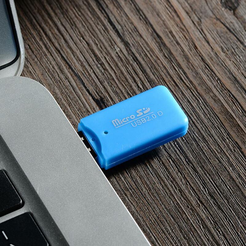Mini Leitor de Cartão de Memória Portátil, USB 2 0 TF Card Reader para PC, Laptop, Computador Card Writer, Adaptador Flash Drive