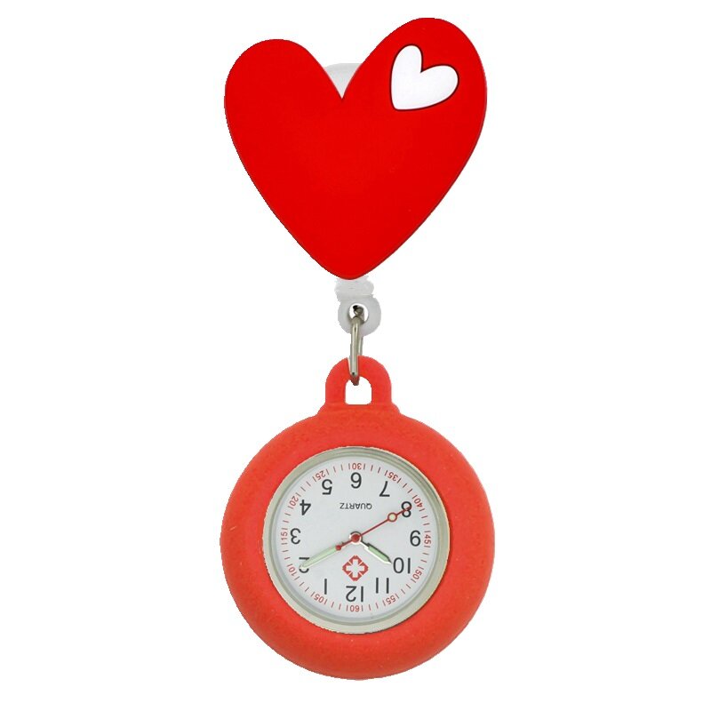 Piękny chowany zegarek pielęgniarski uśmiech miłość serce tęczowy słonecznik lekarz szpital klipy kieszonkowy powiesić zegarki kwarcowe zegar