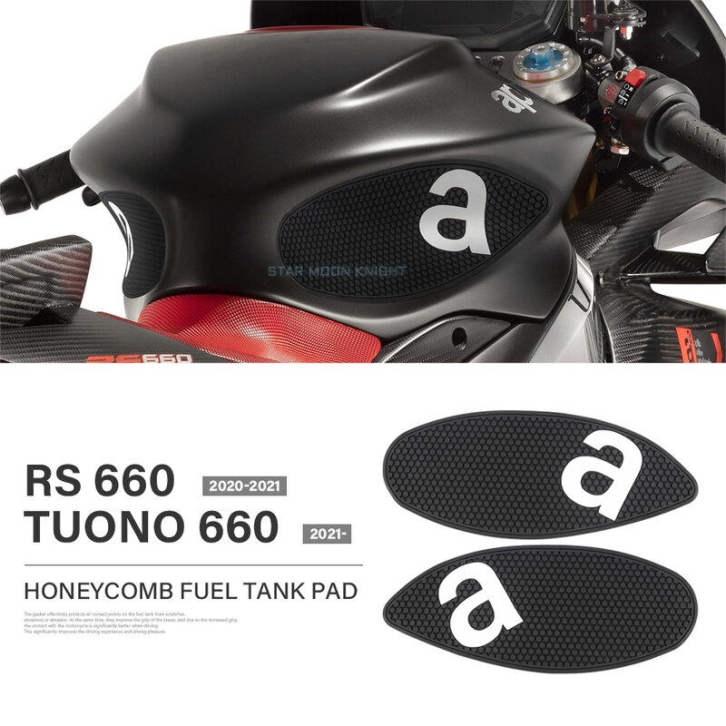 Motorcycle Tankpad anti-slip tank Pad protection stickers SIDE TANK PADS Traction Pad Fit For Aprilia RS 660 RS660 TUONO 660