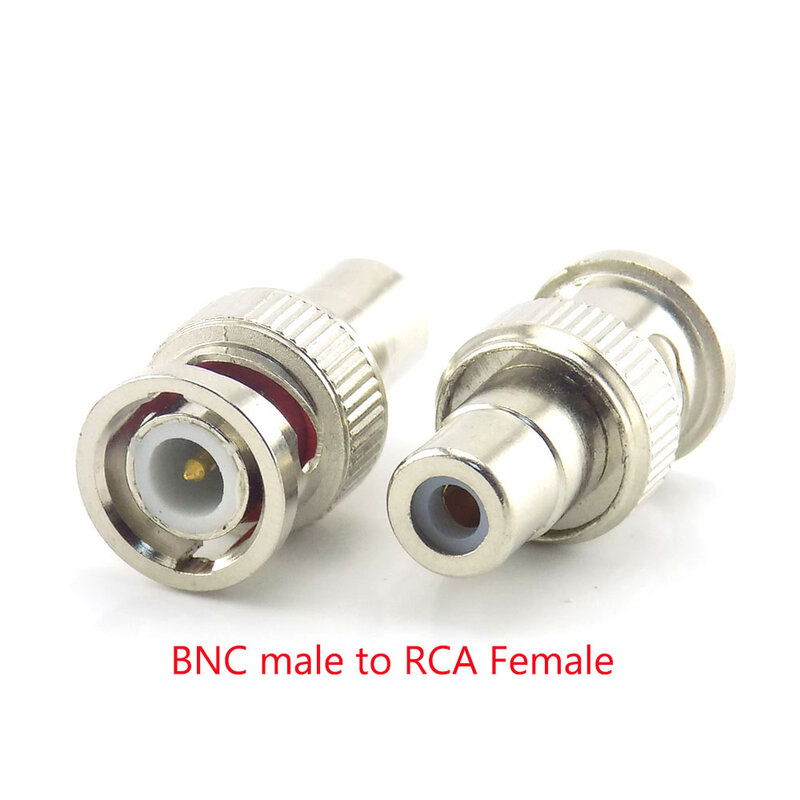 Conector BNC hembra a hembra, conector macho a macho, RCA hembra a RCA, adaptador macho para cámara CCTV, 2/5/10 Uds.
