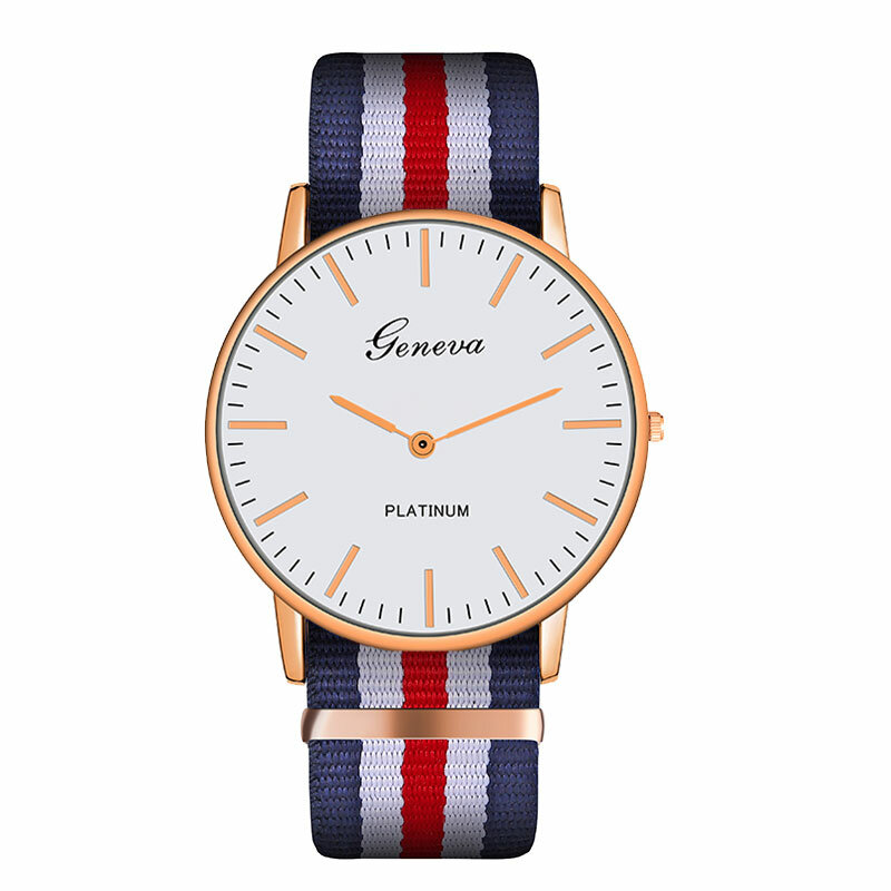 Moda zegarek kwarcowy na co dzień z Multicolor tkanina nylonowa zegarek na rękę prosty projektant kobiety mężczyźni zegarki zegar Orologio