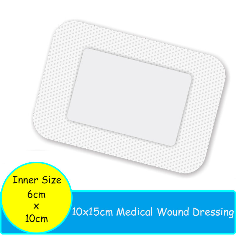 Pacote individual Medical Large Bandaids, Molho auto-adesivo, Gaze estéril para feridas, 10cm x 10cm 15cm 20cm 25cm, 20pcs