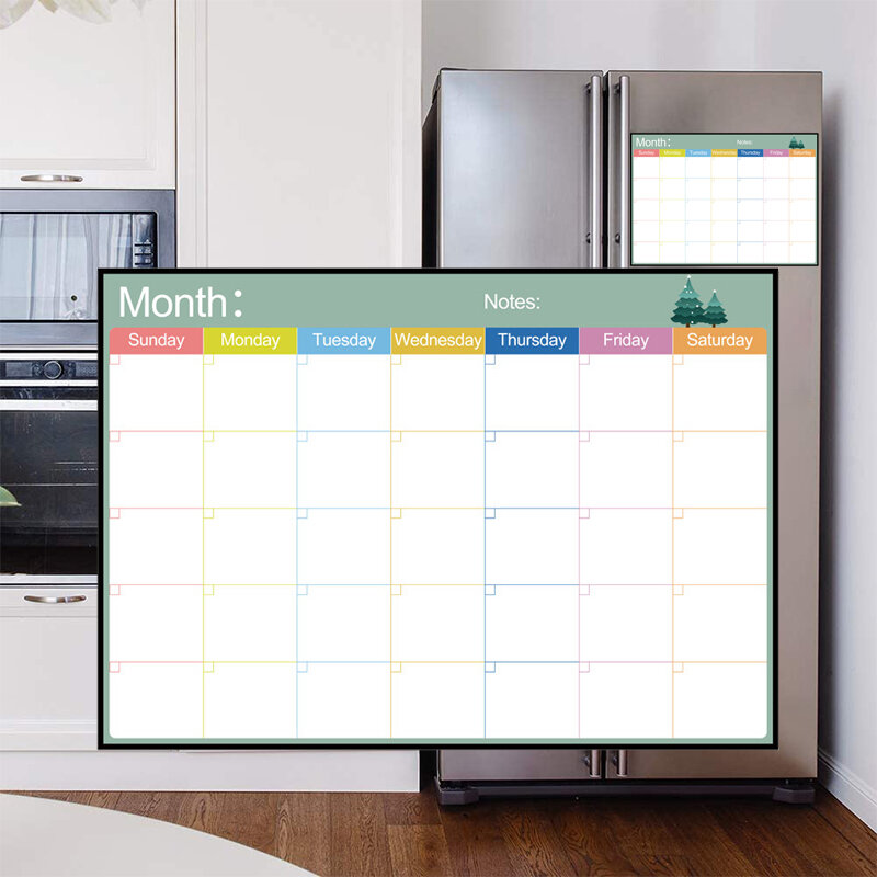 Магнитная доска, еженедельный ежемесячный планировщик, календарь, магнит, наклейка для детской холодильника