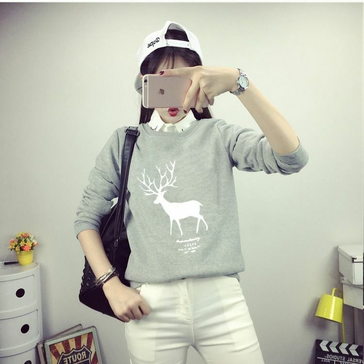 Kawaii Harajuku Oversize Hoodies ฤดูหนาวเสื้อผ้า Streetwear ผู้หญิงเกาหลีสไตล์แขนยาวเสื้อผ้า Pullovers Tops