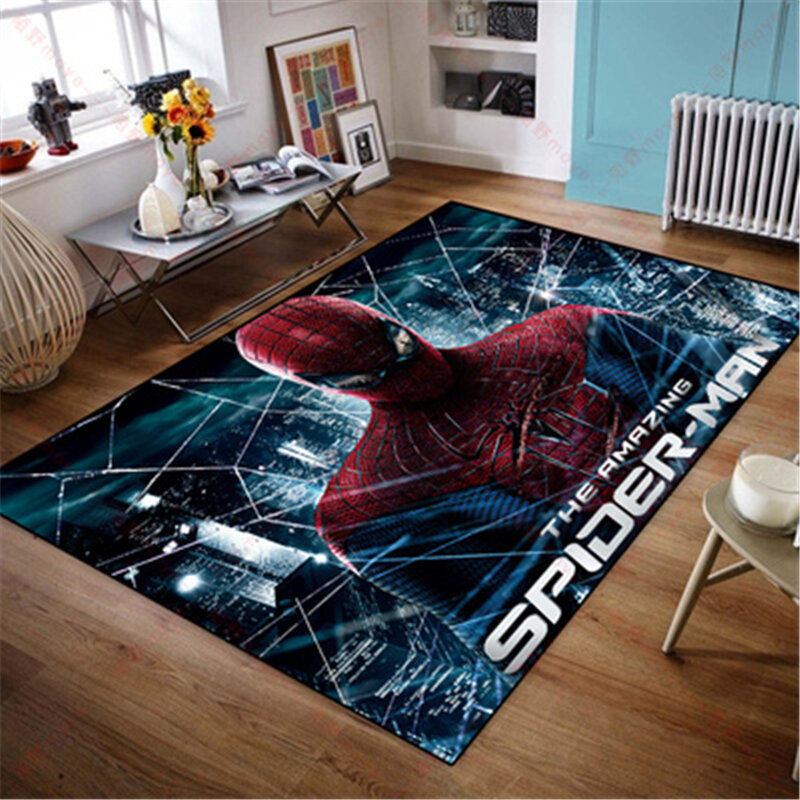 80X160CM Spiderman Lantai Playmats Anak Karpet Lorong Keset Kamar Mandi Anti Slip Karpet Kamar Anak Menyerap Air dapur