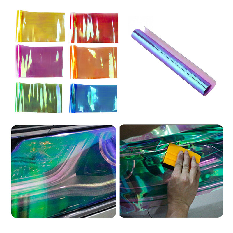 2020 neue Auto Styling Chameleon Scheinwerfer Rücklicht Vinyl Farbton Auto Aufkleber Licht Film Wrap Automobil Scheinwerfer Membran 30x60cm