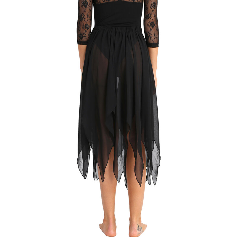Женская шифоновая юбка для танца живота, Однотонная юбка с разрезом сбоку, костюм для выступления, 2023
