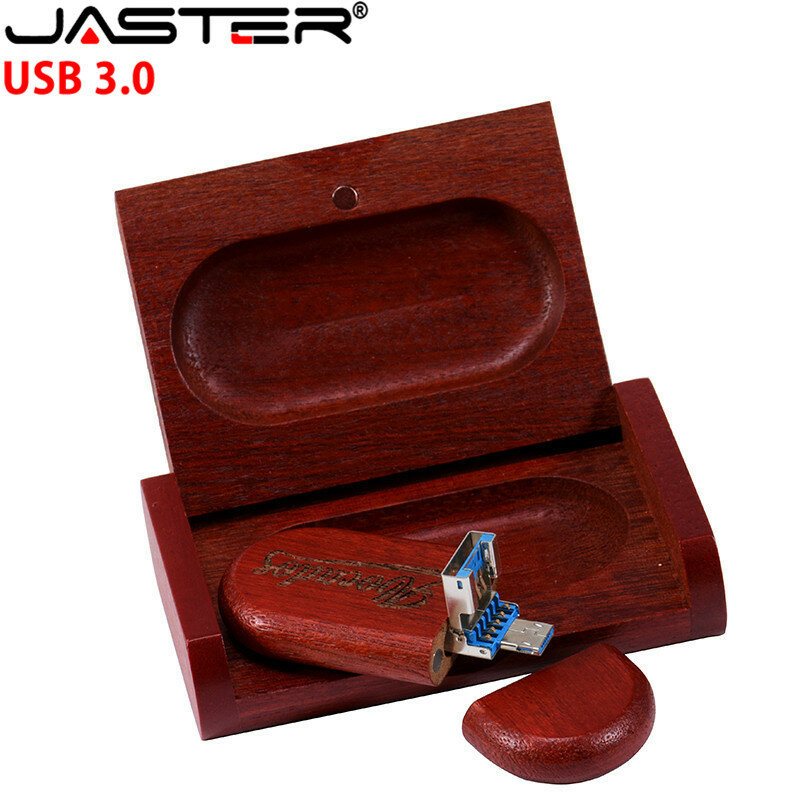 Jaster Holz 2-in-1 austauschbare Schnitts telle USB 3,0 PC und Android USB Flash Pen drive 4GB bis 128GB benutzer definierte Logo Pen Drive