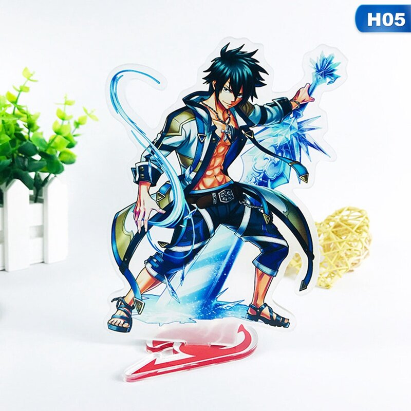 Anime Fairy Tail acrilico Stand Figure modello azione stampata su due lati Figure Anime modello portatarga decorazione Desktop