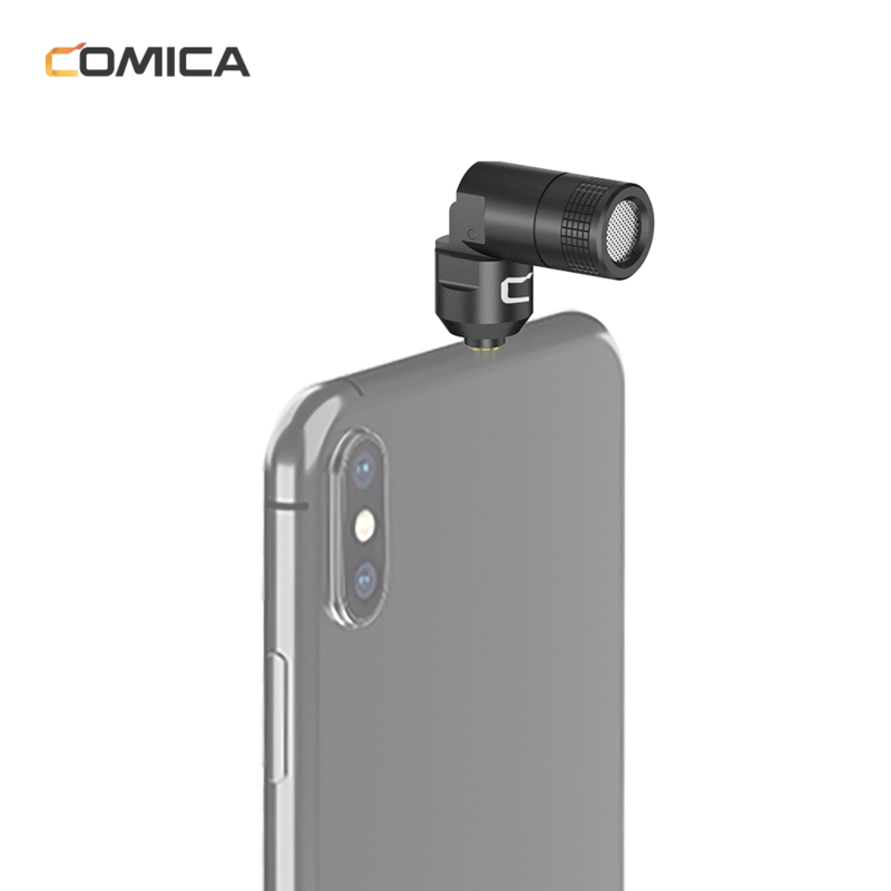 Универсальный микрофон Comica, 3,5 мм, беспроводная запись аудио и видео, для смартфона, DSLR, SLR, экшн-камеры, микрофон для Gopro