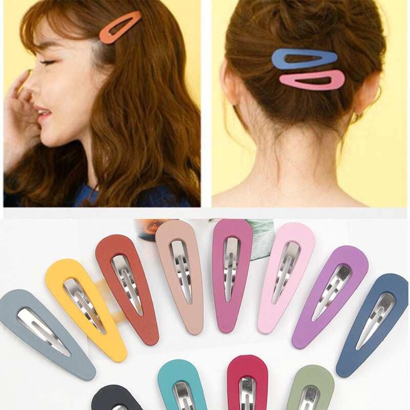 Pinzas para el pelo de 7,5 cm para mujer y niña, pasadores BB, pasadores de Metal de Color, accesorios de peinado