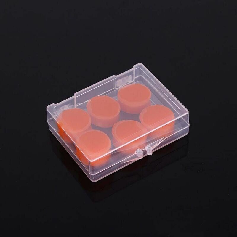 6PCS Earplugs Protective Ear Plugs Silicone Soft Waterproof Anti-noise Earbud Protector Swimming Showering Water Sports
