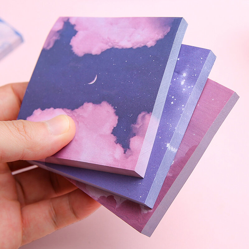 80 Sheets Starry Sky Memo Pad Notepad Diary Scrapbook Decorative N Times Sticky Office School Supplies