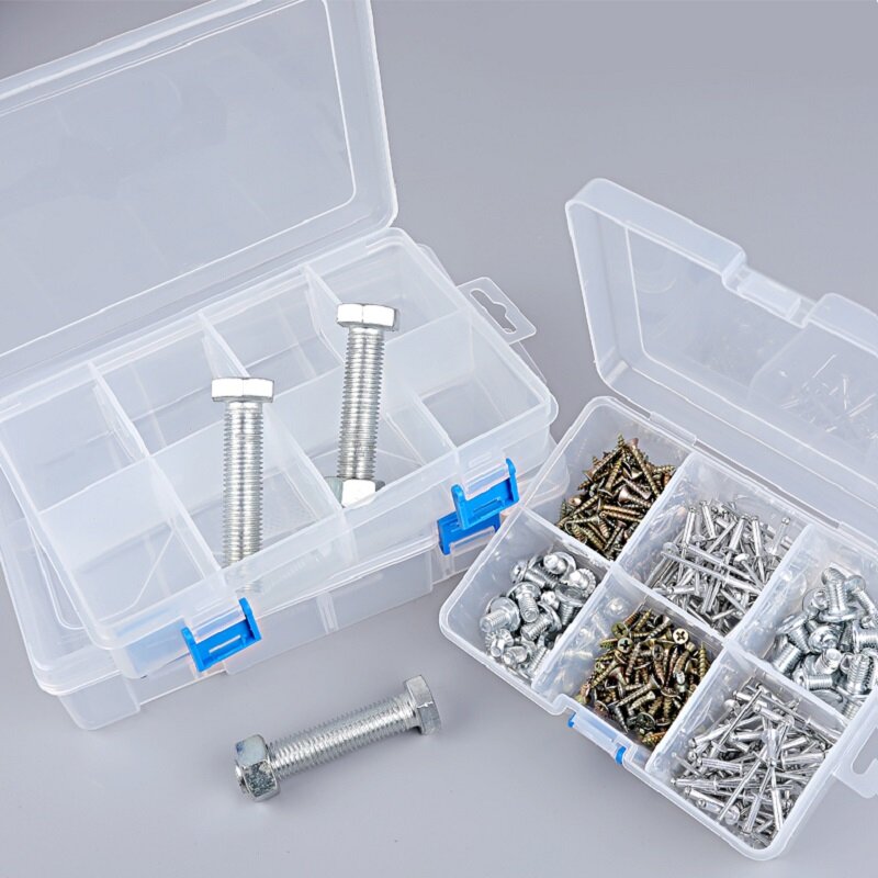 Kotak Alat untuk Garasi Plastik Organizer Wadah Penyimpanan Koper Sekrup Perhiasan Profesional Kotak Alat Komponen Elektronik
