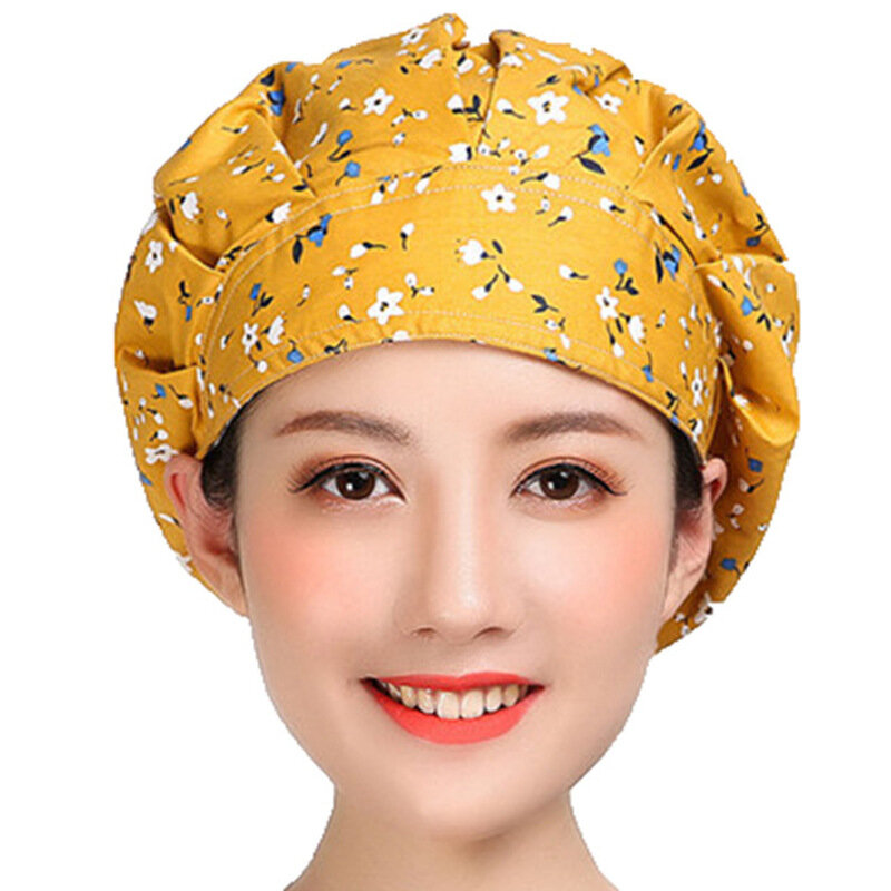 Chapeau Bouffant pour femmes, bandeau en coton imprimé, casquette ajustable, couvre-tête réutilisable, Gorra Hombre, vêtements de travail lavables