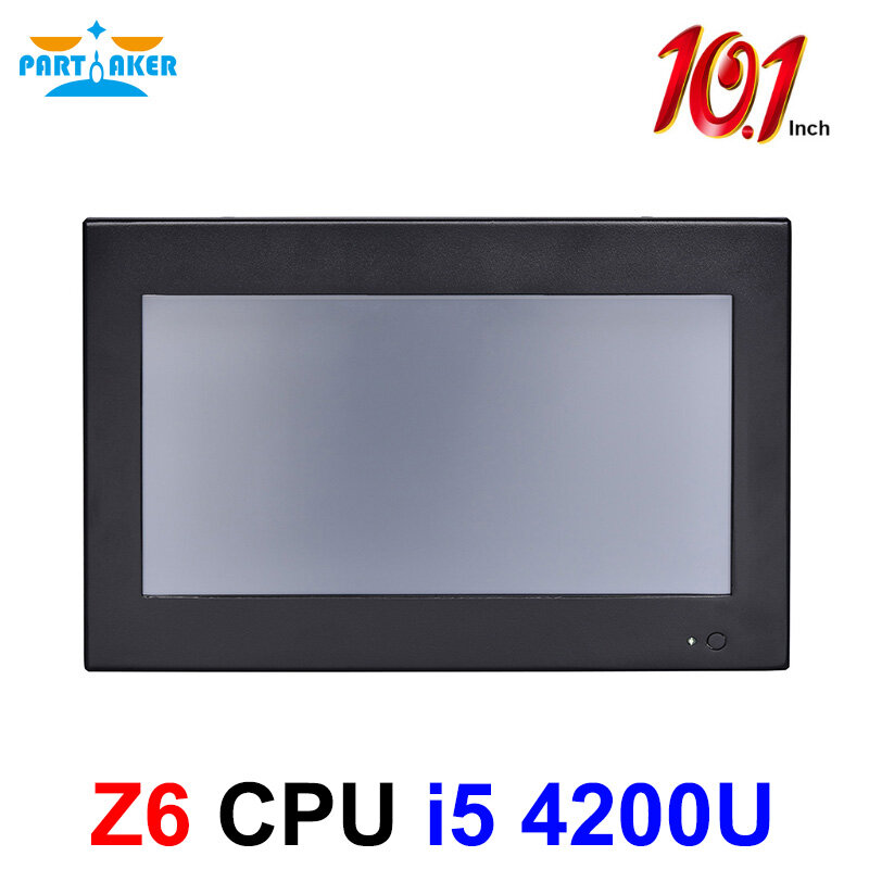 Partaker-pantalla táctil Z6 de 10,1 pulgadas, 4 cables, resistente, todo en uno, Pc, 2 GB de RAM, 32 GB de SSD, Intel Core i5, 4200U, OEM, hecho en China