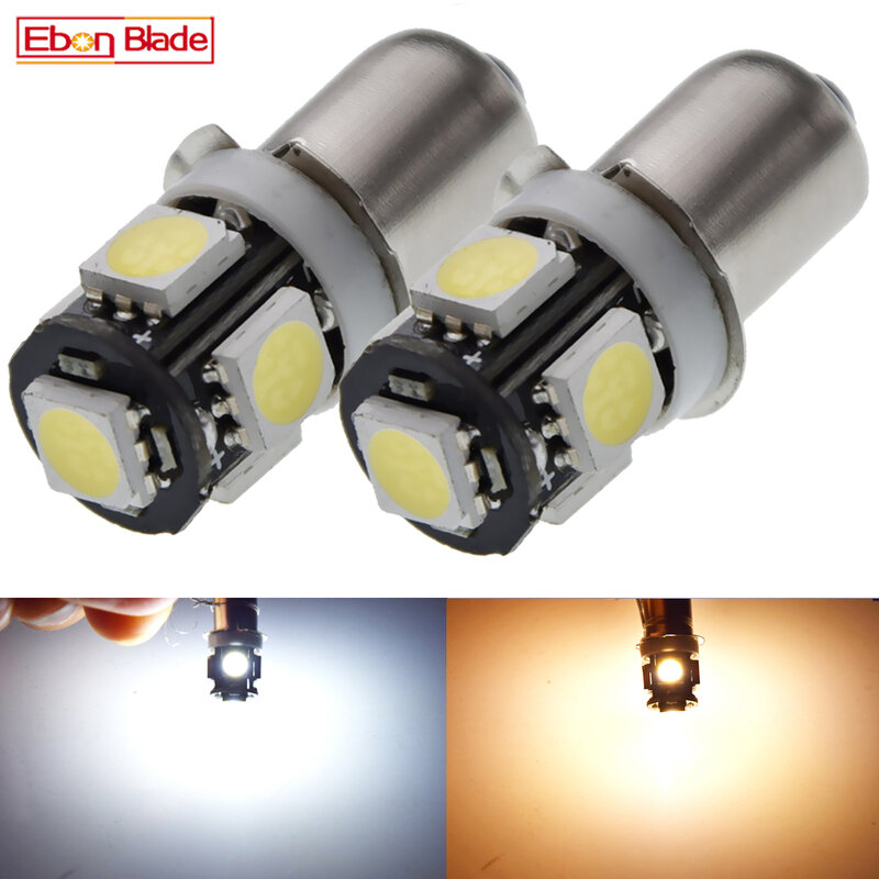 Bombilla LED P13.5S PR2 PR3, luz de actualización 5050 5SMD para linternas de 3V, 4,5 V, 6V, 12V, 18V, Blanco cálido, 2 uds.