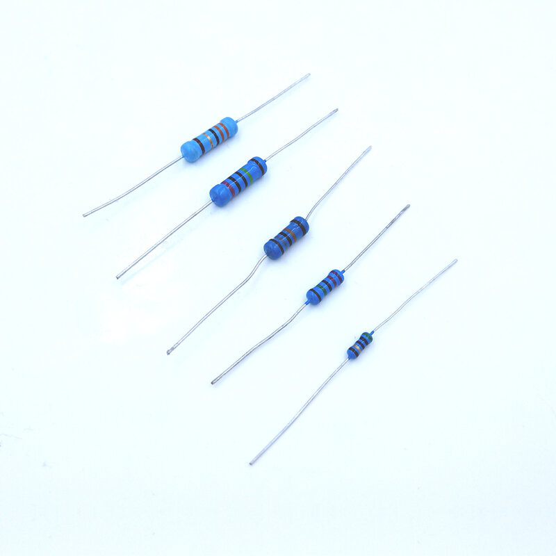 100Pcs 1R 1.2R 1.5R 1.8R 1Ohm 1.2Ohm 1.5Ohm 1.8Ohm 1 1.2 1.5 1.8 R Ohm 1W 1% Metal Film Resistor Colored ring Resistance