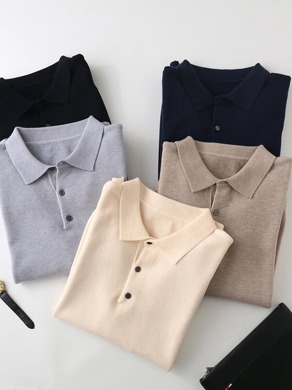 Spring and Autumn  Men 's POLO Pullover  Men Cashmere Sweater Knitted Pullover  Cashmere Sweater Men Jumper Sweater Top