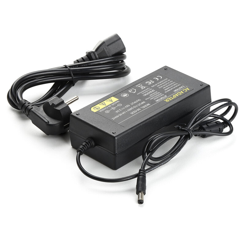 Techage PoE DVR NVR Power Adapter 52V 2.5A Fonte de alimentação AC 100-240V Carregador de parede DC 5,41mm Plugue EU para gravador de vigilância