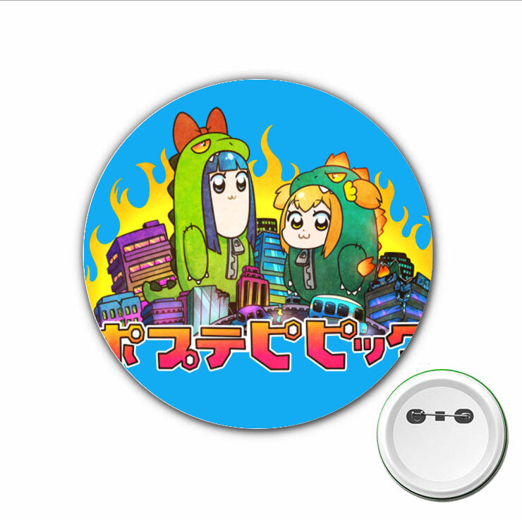 3 Stuks Cartoon Pop Team Epische Cosplay Badge Anime Broche Spelden Voor Rugzakken Badges Knoop Kleding Accessoires