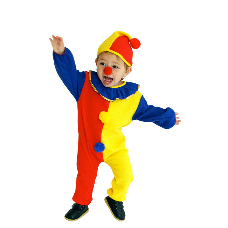 Naughty House kostum badut anak, kostum pesta karnaval Purim Halloween Anak laki-laki anak perempuan