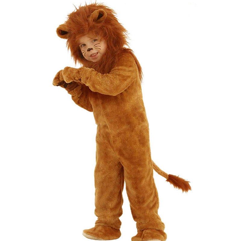 เด็กดีลักซ์ Lion King เครื่องแต่งกายเด็กทารกสัตว์ Carnival ฮาโลวีนชุดคอสเพลย์แฟนซีบทบาทภาพยนตร์ Jumpsuits