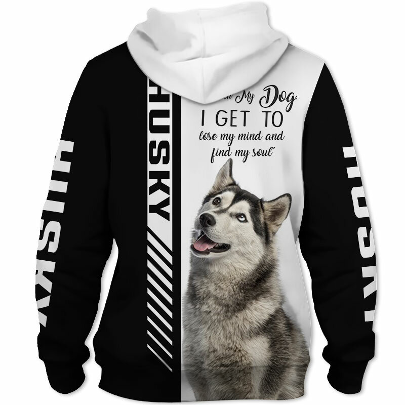 Animal husky cão 3d impresso jaqueta homem/mulher harajuku hoodie unisex casual streetwear moletom pulôver sudadera Hombre-1