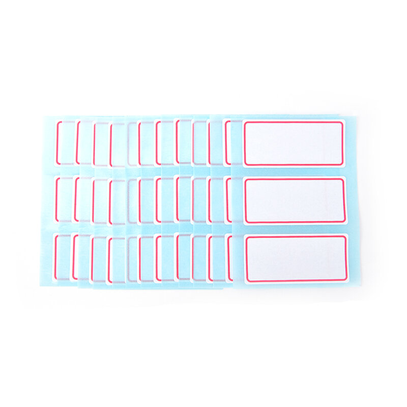 12Sheets/Pack 3X3.4Cm Nieuwe Zelfklevende Label Blanco Note Label Bar Kleverige Witte Beschrijfbare Naam stickers Kantoor Schoolbenodigdheden 7
