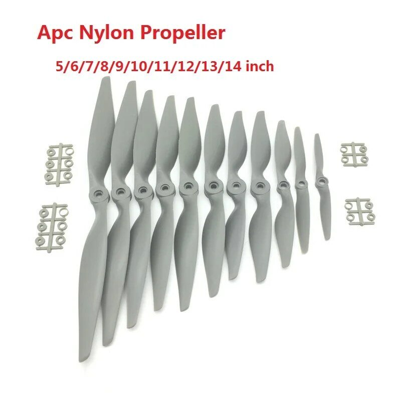 Gemfan Apc Nylon Propeller 5x5/6x4/7x5/8x4/8x6/9x6/10x5/10x7/11x5.5/12x6/13x6.5/14x7/16x8/17x10 Props For RC Model Airplane