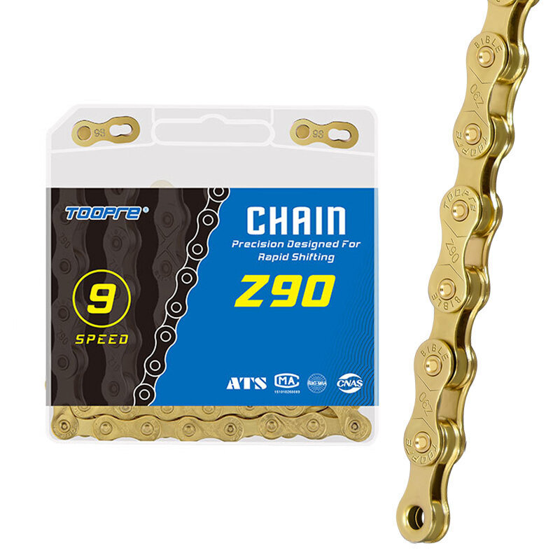 MTB Chain Road Bike 1 Speed 8 9 10 11 S Variable speed Chain Gold Electroplated Anti-rust Chain 116 Links for Shimano SRAM Parts