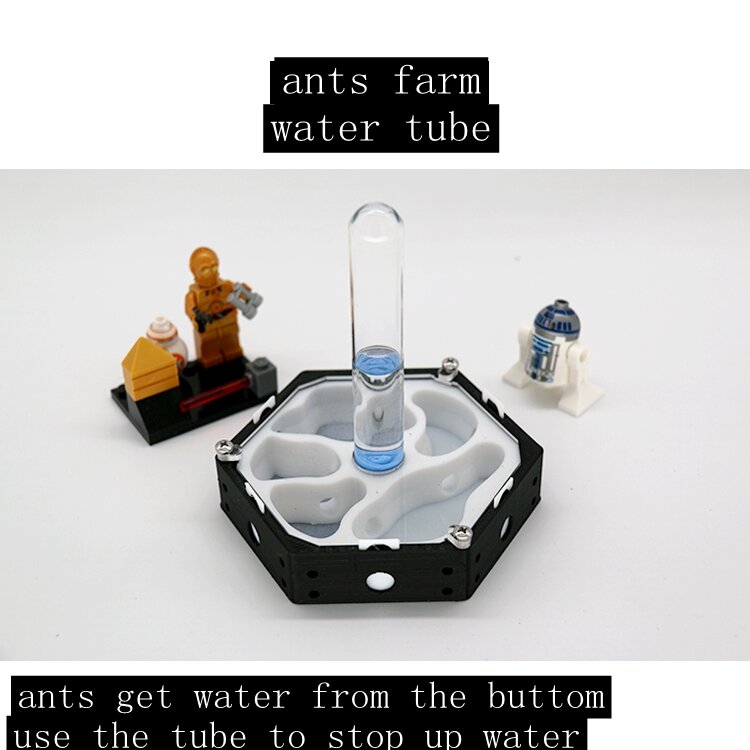 ants farm product by 3D printer with tube to stop up water