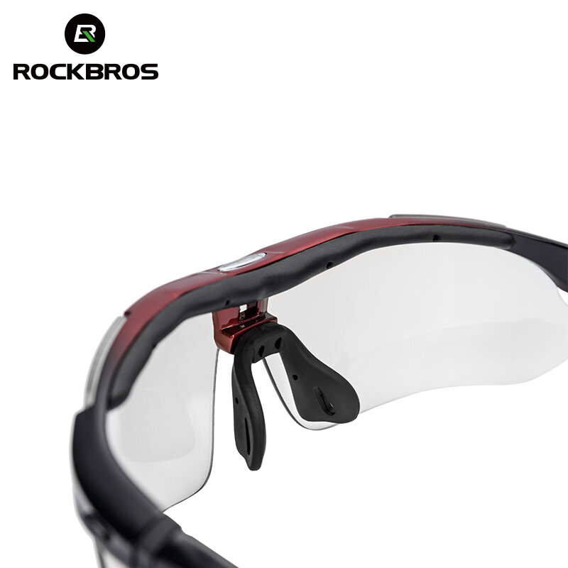 ROCKBROS-Polarizada Ciclismo Óculos, Fotocromático Bike Óculos, Outdoor Sports Óculos, MTB PC Goggles, Eyewear, Acessório bicicleta, 5 Lens, 3 Lens