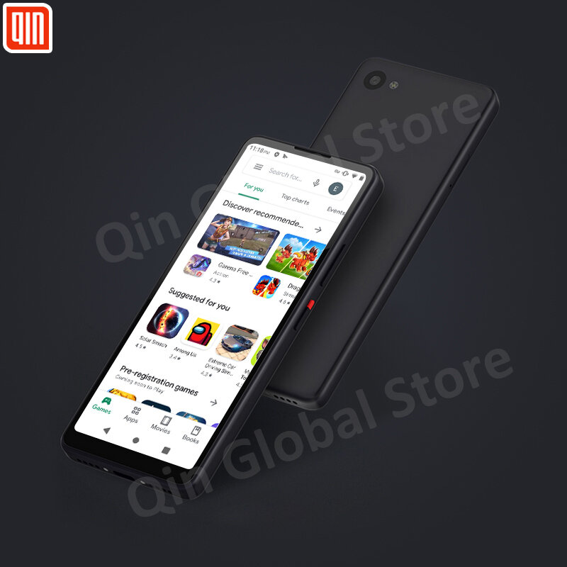 نسخة عالمية من QIN 2 Pro هاتف بشاشة كاملة ، شبكة 4G ، واي فاي ، واي فاي "، ، من من نوع Android ، SC9863A ، ميزة ثماني النواة