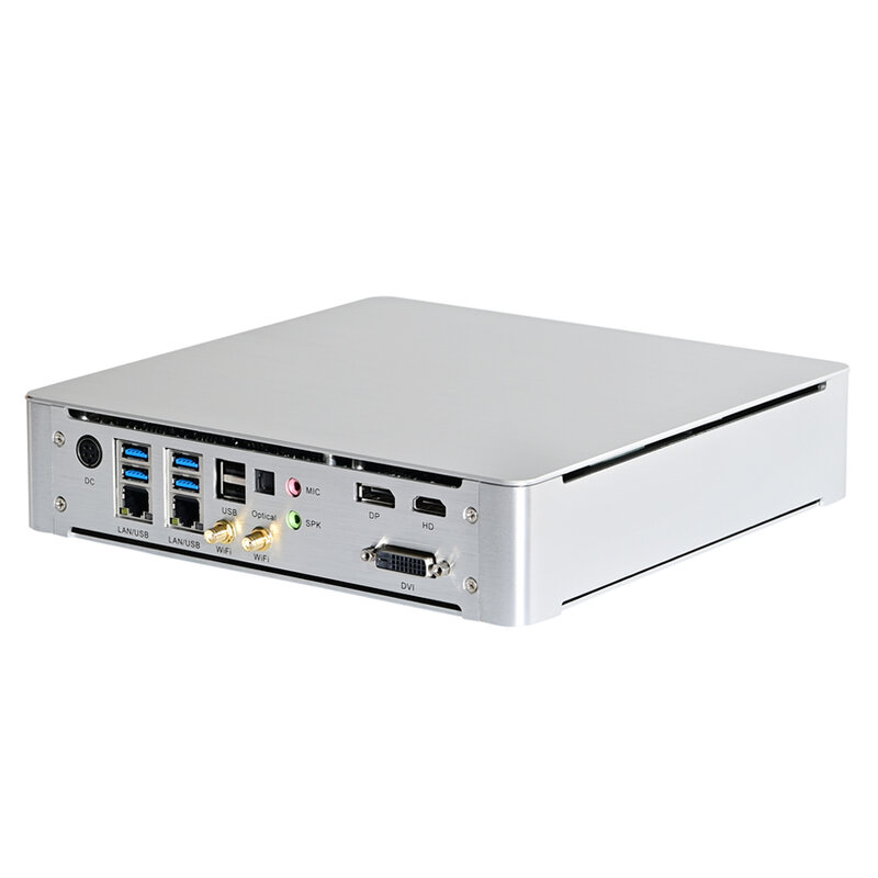 Ordenador dedicado con GTX1650 GDDR5, 4GB, Intel i7-7820HK, M.2, NVME, 4K, HTPC, HDMI2.0, DP, DVI, ventilador de fibra óptica, Win10, Mini PC