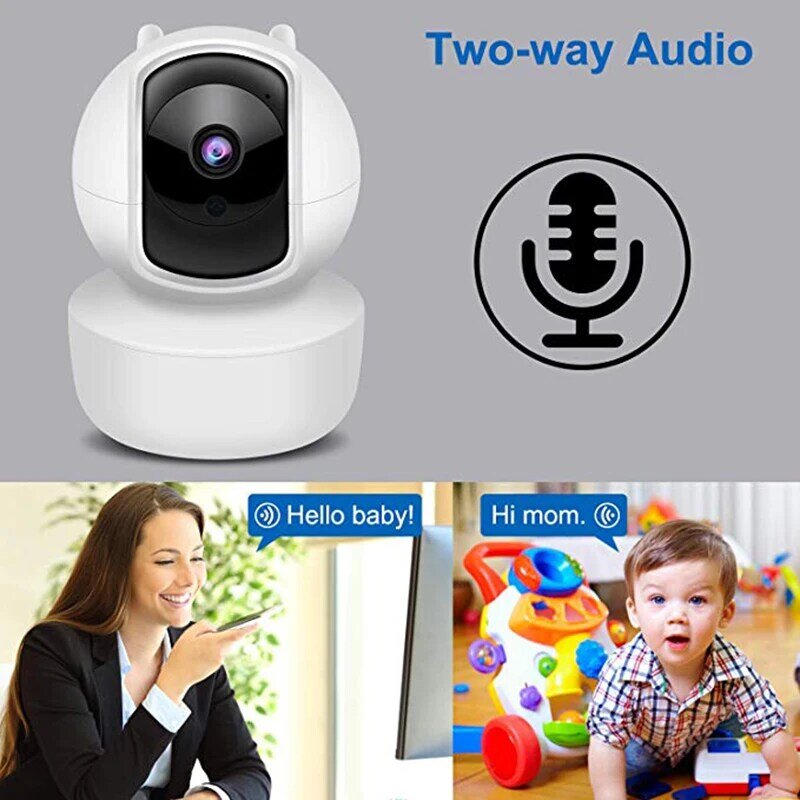 Wouwon HD 1080P IP Camera Surveillance Security Monitor WiFi Wireless Mini Alarm Snapshot CCTV Indoor Baby Camera iCSee XMEye