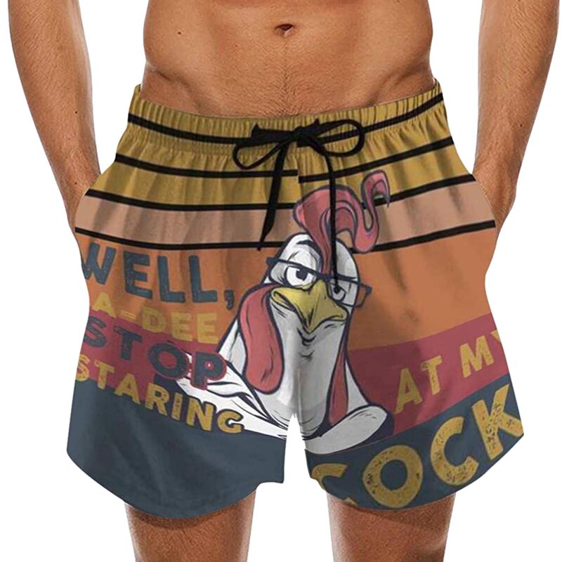 Pantalones cortos con estampado de la bandera nacional de gallo para hombre, Shorts holgados con bolsillo y cordón, para playa, verano, transpirables