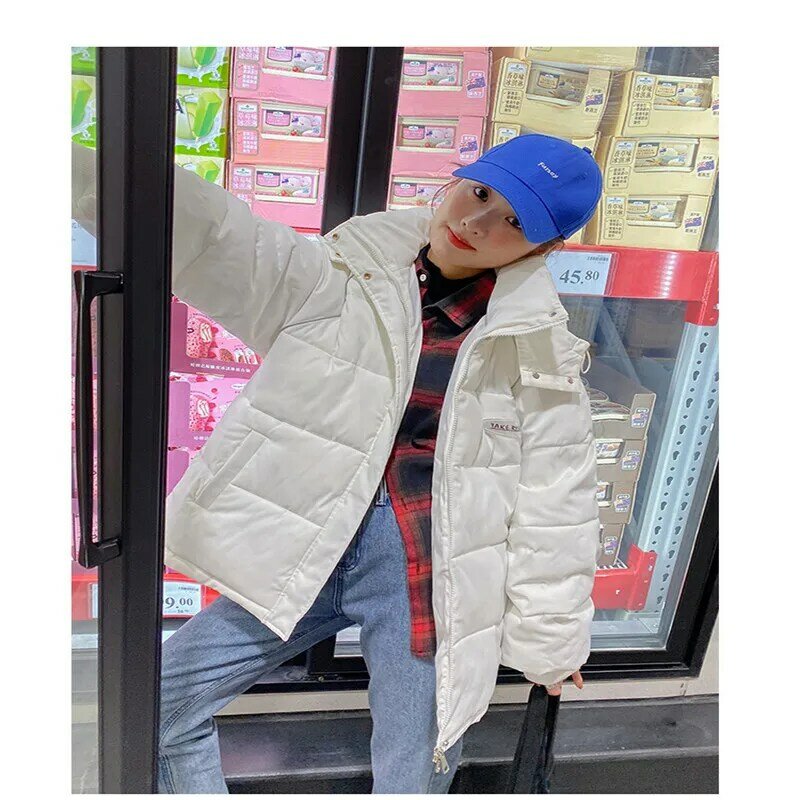 Winter Fashionjacket Jas 2021 Koreaanse Jongeren Winter Warmte Parka Causale Mode Student Jas Korte/Lange Down Katoenen Jas