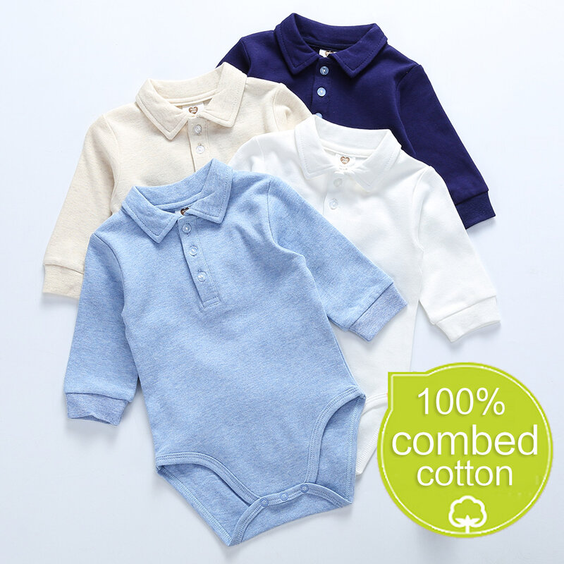 Body 100% coton à manches longues pour bébé garçon de 0 à 3 ans, tenue une pièce, mode automne-hiver