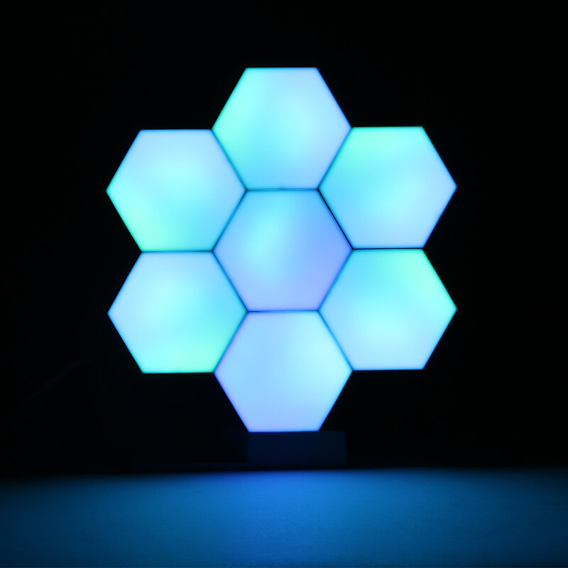 Nueva lámpara cuántica DIY, luz LED de noche, montaje geométrico creativo, Control inteligente de aplicaciones, trabajo con Amazon Alexa, lámpara de vida inteligente