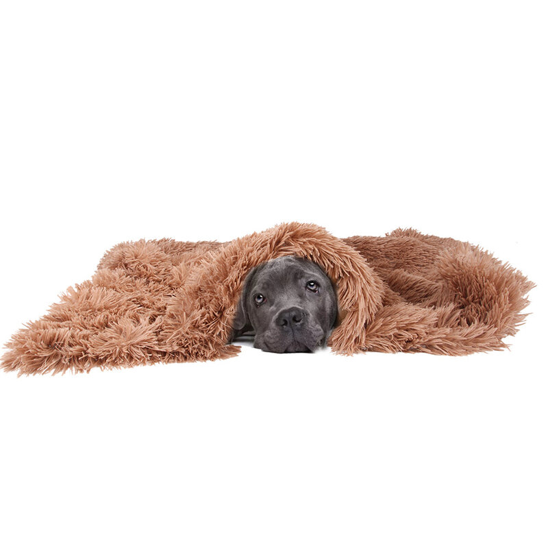 Cobertor do cão animal de estimação canil tapetes de pelúcia macia outono e inverno cão quente colcha cobertor do gato suprimentos para pequenos cães médios grandes