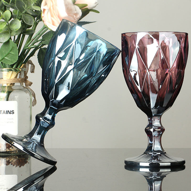 Kieliszki do wina Multicolor rzeźbione szkło czerwone wino kubki soku wesele kieliszki do szampana czara do baru restauracja strona główna jako prezenty