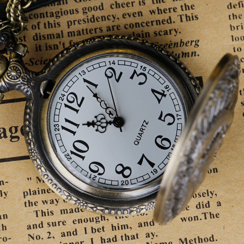 تصميم رائع القديمة نمط الأصلي ساعة جيب كبيرة كوارتز ساعة جيب النساء الرجال أفضل الهدايا
